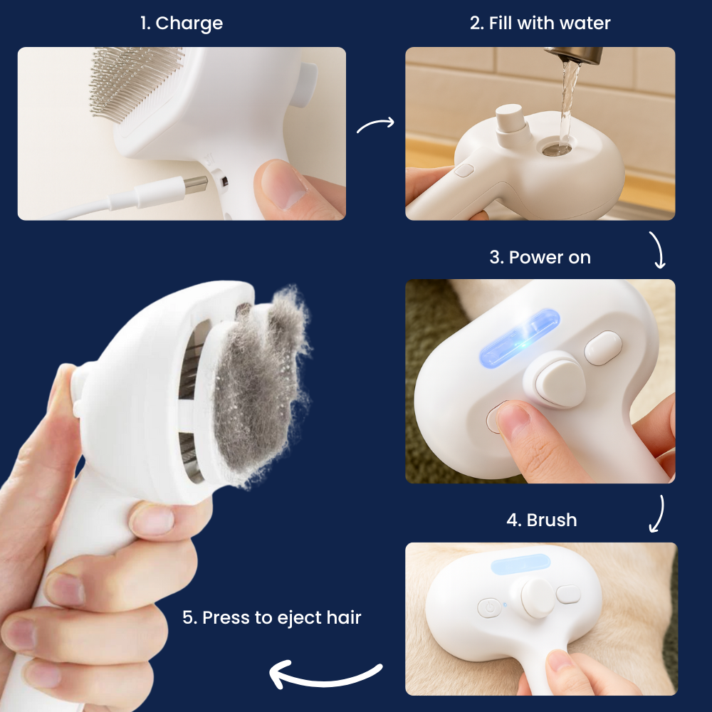 PureFur™ Cool-Mist Grooming Brush