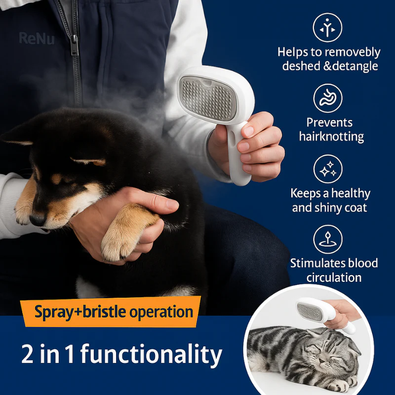 PureFur™ Cool-Mist Grooming Brush