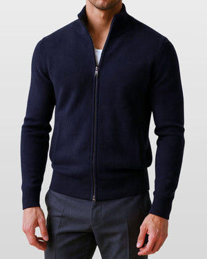Funnel-Neck Zipped Bomber