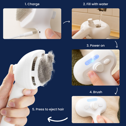 PureFur™ Cool-Mist Grooming Brush